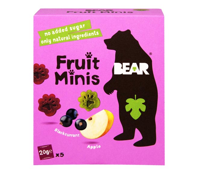 BEAR fruit minis apple & blackcurrant 5x20g