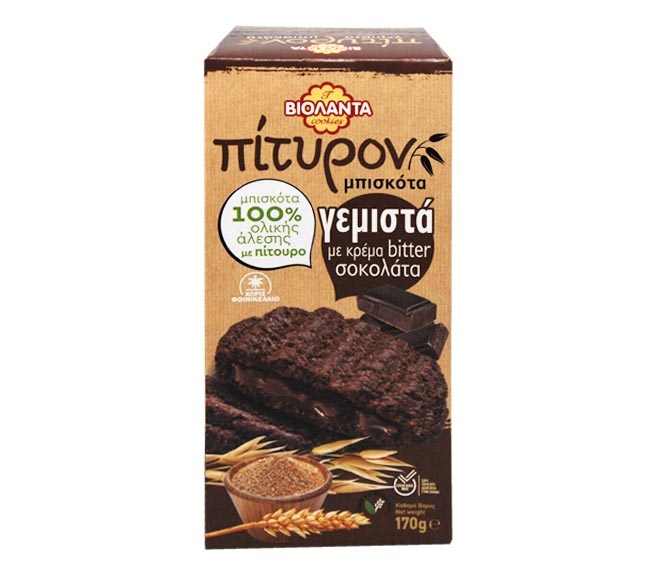 VIOLANTA pityron bran cookies 170g – filled with bitter chocolate