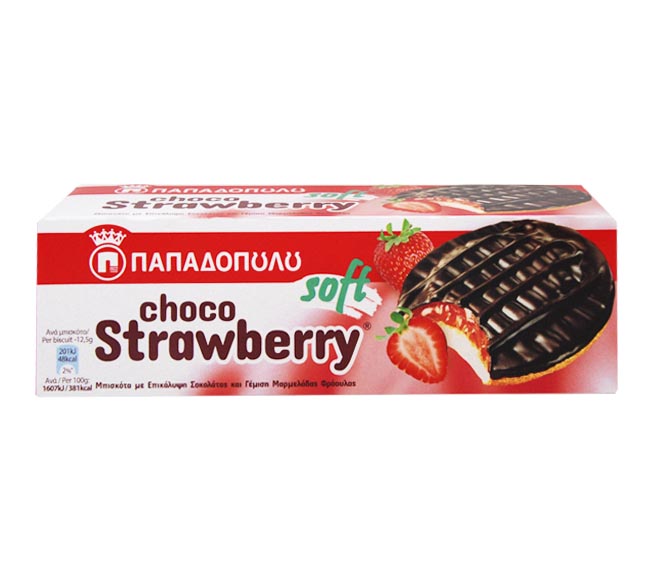 PAPADOPOULOS Biscuits choco strawberry 150g