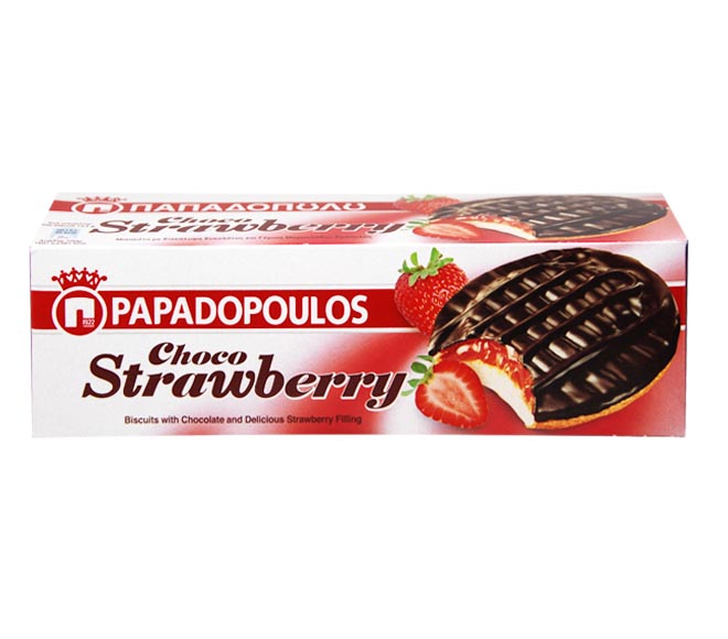 PAPADOPOULOS Biscuits choco strawberry 150g