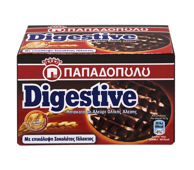 PAPADOPOULOS Digestive with milk chocolate 200g