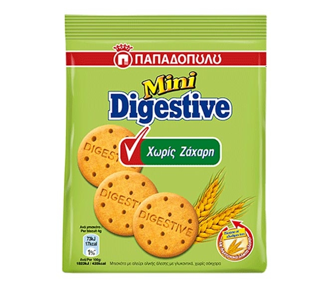 PAPADOPOULOS Digestive mini sugar free 70g