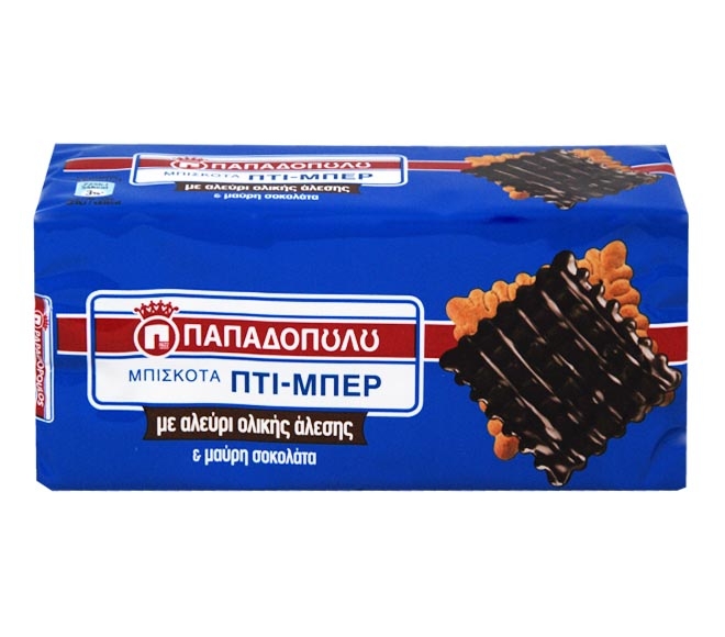 PAPADOPOULOS Biscuits petit- beurre with dark chocolate 200g