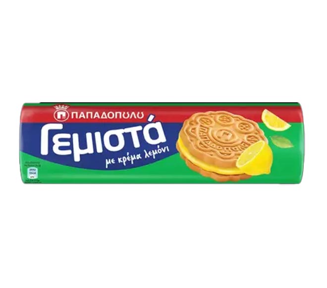 PAPADOPOULOS sandwich biscuits 200g – lemon cream filling