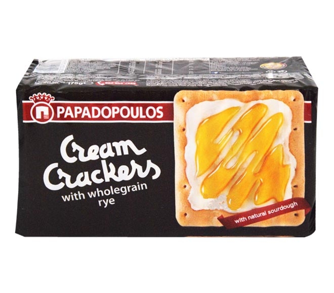 PAPADOPOULOS cream crackers with wholegrain rye 175g