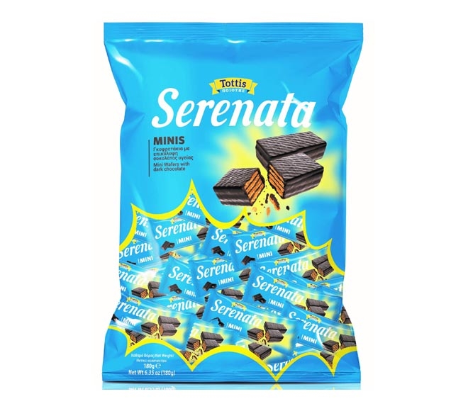 SERENATA mini wafers with dark chocolate 180g