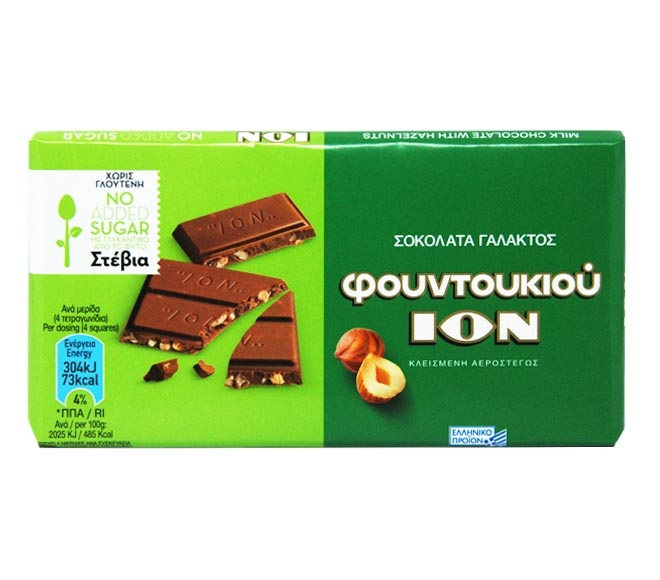 ION chocolate stevia 60g – hazelnuts