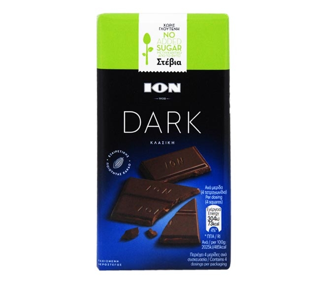 ION dark chocolate stevia 60g