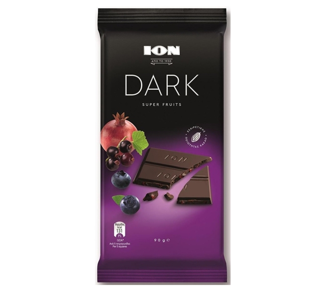 ION dark chocolate 90g – super fruits