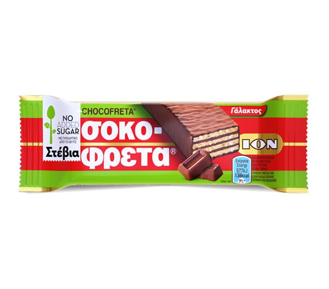 ION chocofreta 30g – milk chocolate stevia