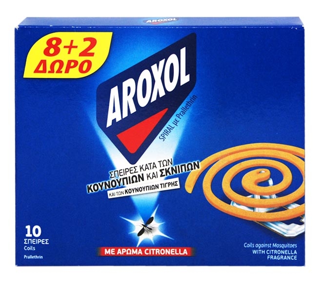 coils AROXOL citronella fragrance 10pcs (8+2 FREE)