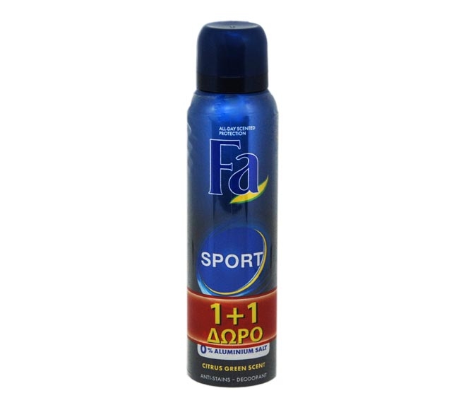 FA deodorant spray 150ml – Sport (1+1 FREE)