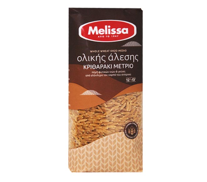 MELISSA whole wheat orzo medium 500g