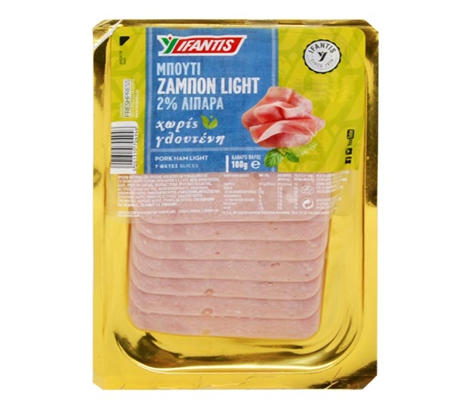 IFANTIS Pork Ham Light slices 100g – Gluten Free