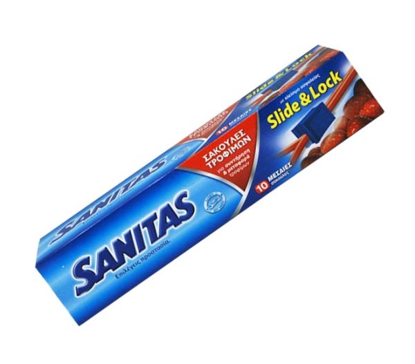 food bags SANITAS Slide & Lock (medium -- 4L) x 10pcs