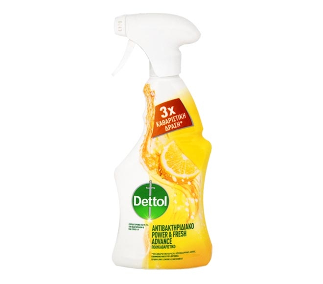 DETTOL Power & Fresh antibacterial spray 500ml – Sparkling Lemon & Lime Burst