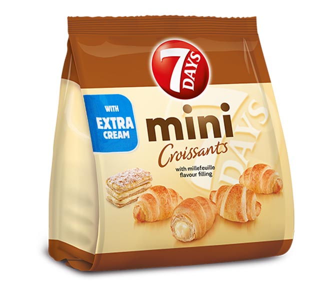 7DAYS Croissant mini with milleffeuille flavour extra cream 103g