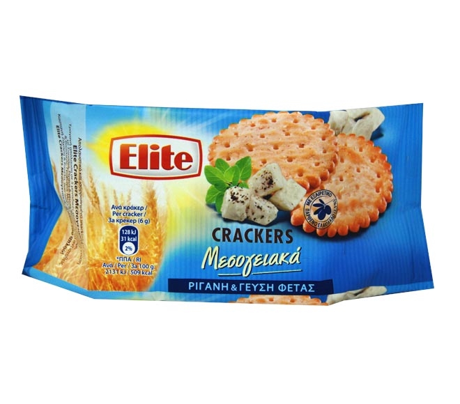 ELITE crackers 105g – Oregano & Feta Cheese