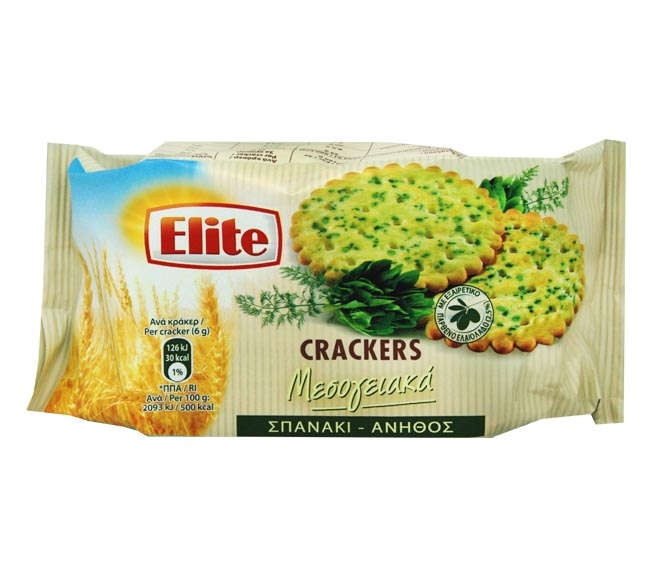 ELITE crackers 105g – Spinach & Dill