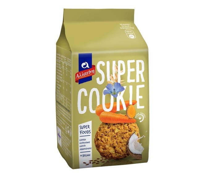 ALLATINI Super Cookie (8pcs) 180g – coconut, turmeric, carrot, linseed & oat