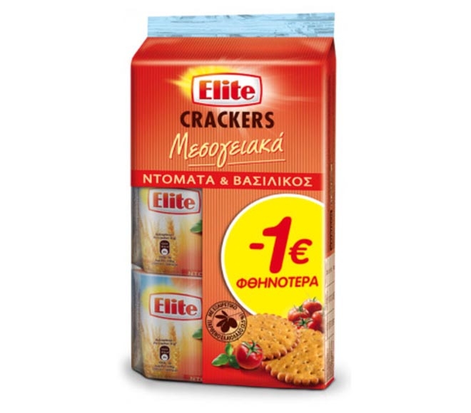 ELITE crackers 3x105g – Tomato & Basil (€1 LESS)