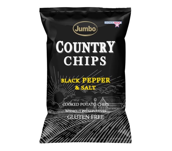 JUMBO COUNTRY CHIPS 150g – black pepper & salt