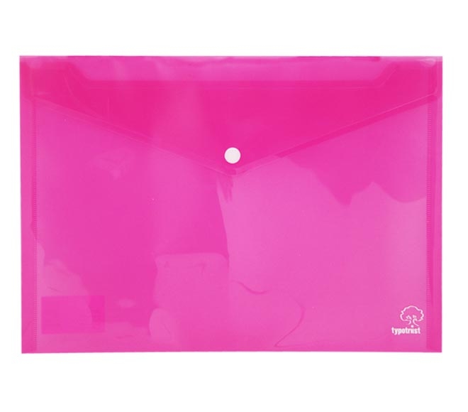 TYPOTRUST folder with button A4 (pink)