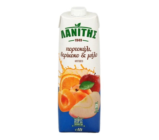 LANITIS fruit drink ORANGE, APRICOT & APPLE 1L