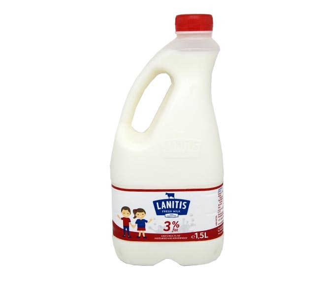 LANITIS milk full fat 3% 1.5L