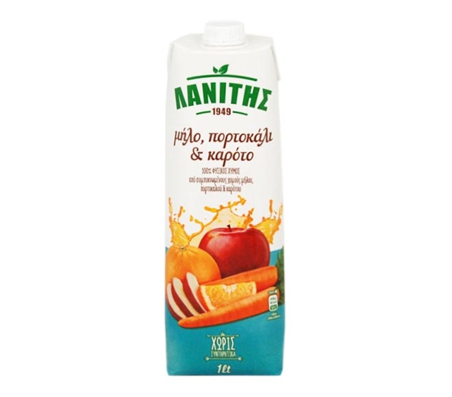 LANITIS juice APPLE, ORANGE & CARROT 1L