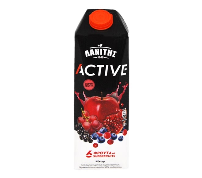 LANITIS juice active NECTAR 6 fruits with super fruits 1L