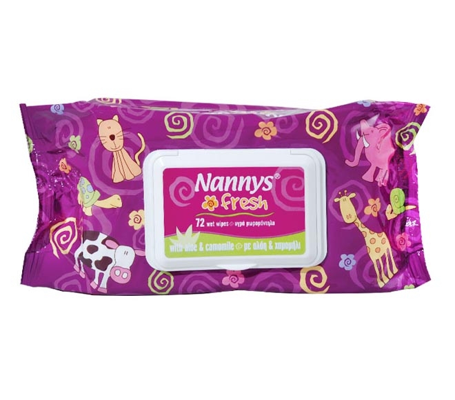 NANNYS fresh baby wipes with aloe & camomile 72pcs