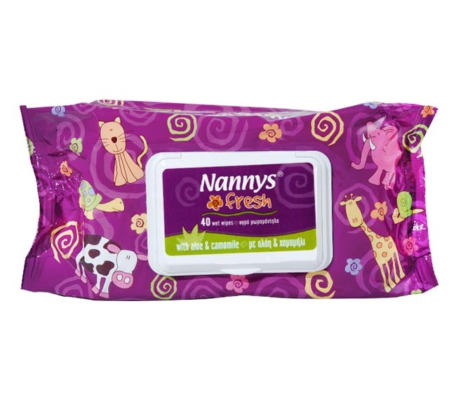 NANNYS fresh baby wipes with aloe & camomile 40pcs