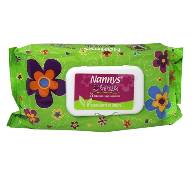 NANNYS fresh baby wipes with natural herb extracts & vitamin E 72pcs