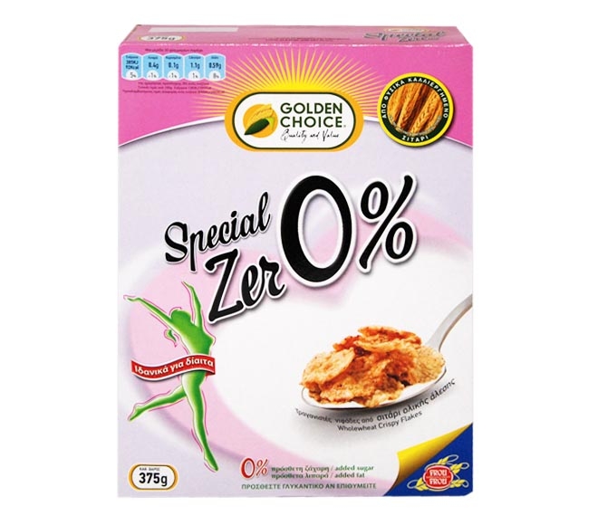 GOLDEN CHOICE Special zer0% wholewheat crispy flakes 375g