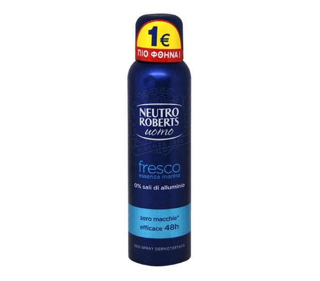 NEUTRO ROBERTS Men deodorant spray 150ml – Fresco (€1 LESS)