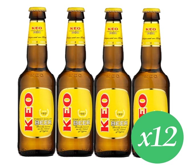 KEO beer 12x630ml (including crate & bottles)