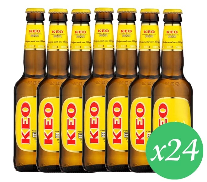 KEO beer 24x330ml (including crate & bottles)