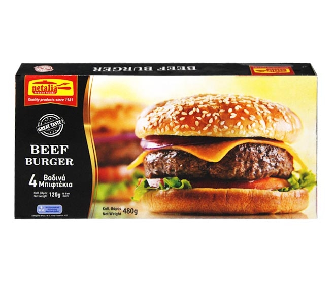 NETALIA beef burgers 4pcs 480g