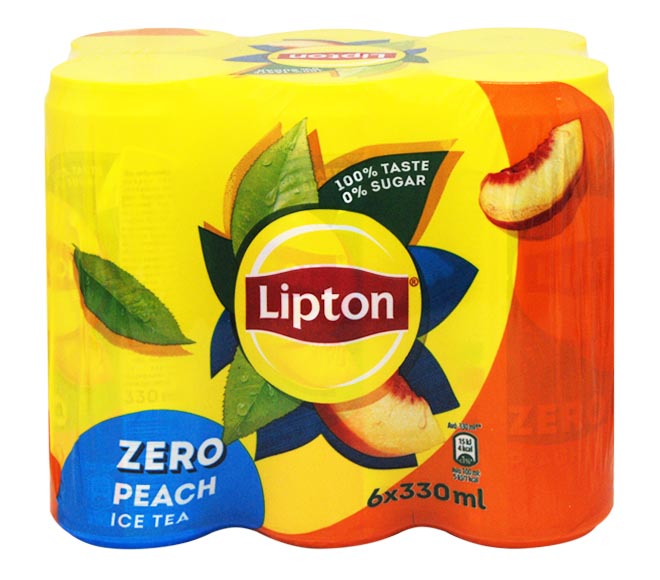 LIPTON ice tea 6x330ml – PEACH zero sugar