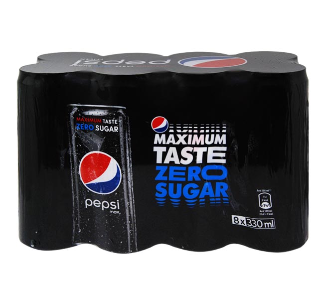 can PEPSI max zero sugar 8x330ml
