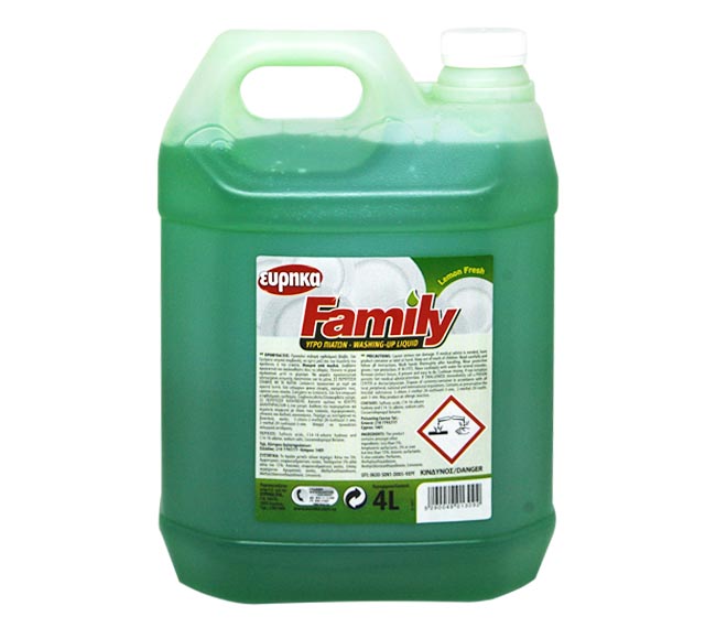 EUREKA dishwash liquid Family 4L – Lemon Fresh