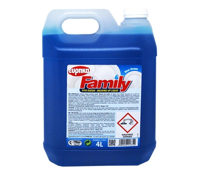 EUREKA dishwash liquid Family 4L – Blue Ocean