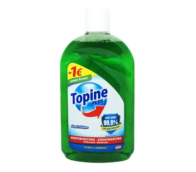 TOPINE Plus antibacterial – disinfectant 1L – Green Forest (€1 OFF)