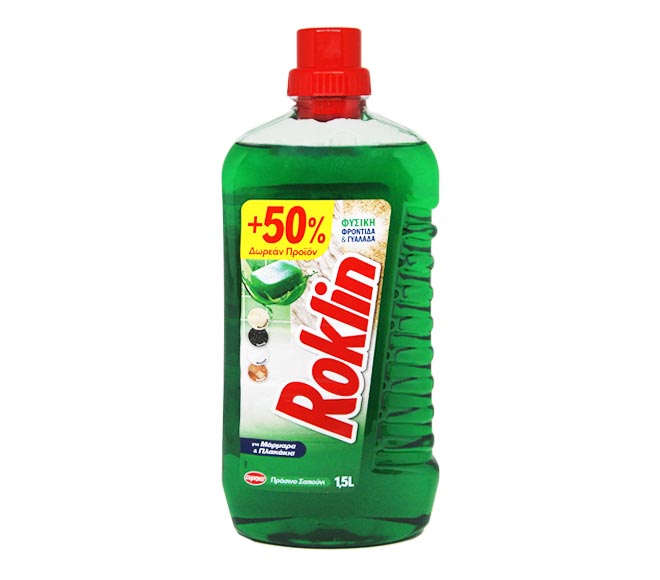 ROKLIN liquid for marbles & tiles 1.5L – Green Soap (50% FREE PRODUCT)