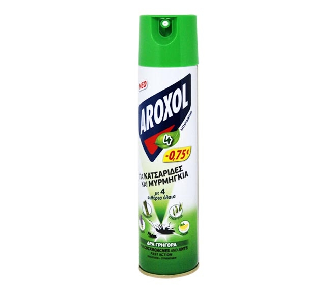Insecticide AROXOL spray with 4 essences for cockroaches & ants 300ml (€0.75 LESS)