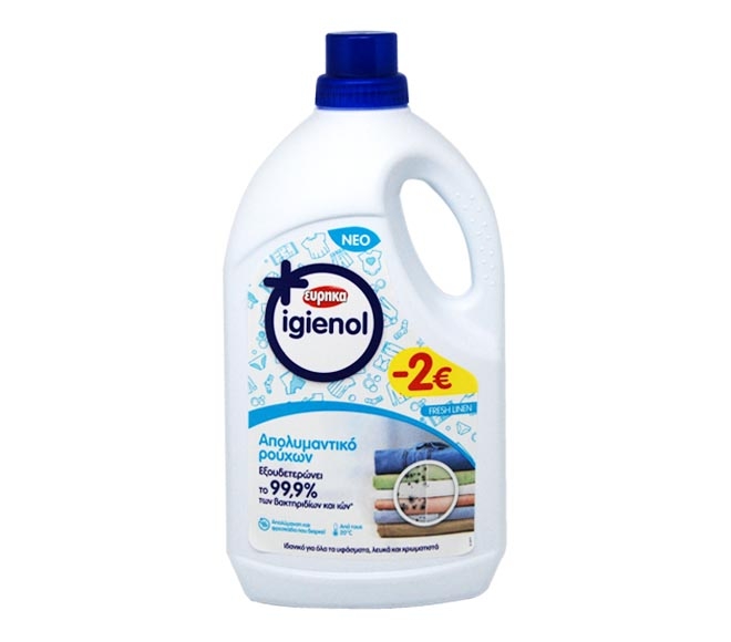 EUREKA Igienol liquid disinfectant for clothes 1.5L – Fresh Linen (€2 LESS)