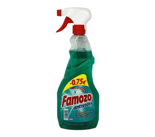 FAMOZO glass cleaner spray 750ml – Antistatic (€0.75 LESS)