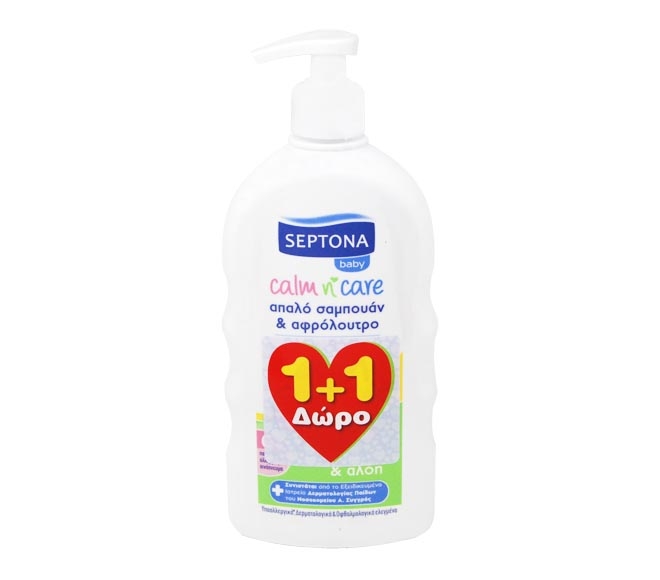 SEPTONA Baby calm n care shampoo & shower gel 500ml – aloe vera (1+1 FREE)