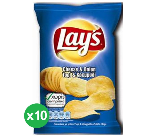 LAYS 10-pack cheese & onion 45g